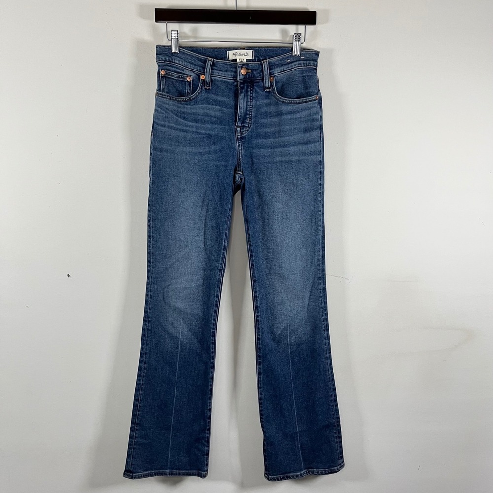 Madewell Kick Out Full Length Jeans Mid Rise Medium Wash Womens 26 NWT Bootcut